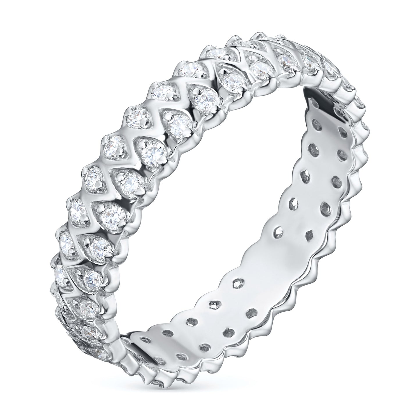 14K White Gold Ring with Lab-Created Diamonds 0.360 CT.TW