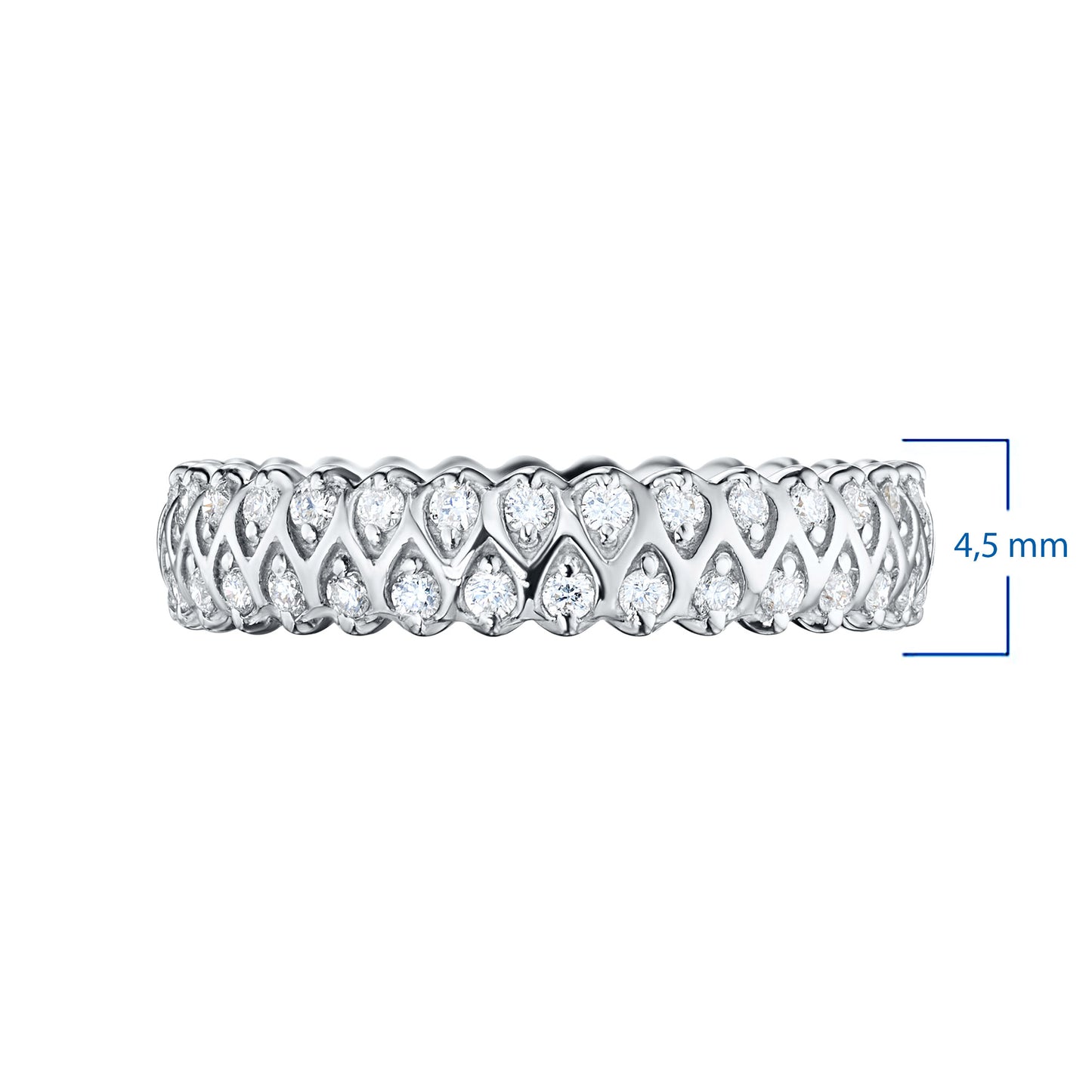 14K White Gold Ring with Lab-Created Diamonds 0.360 CT.TW