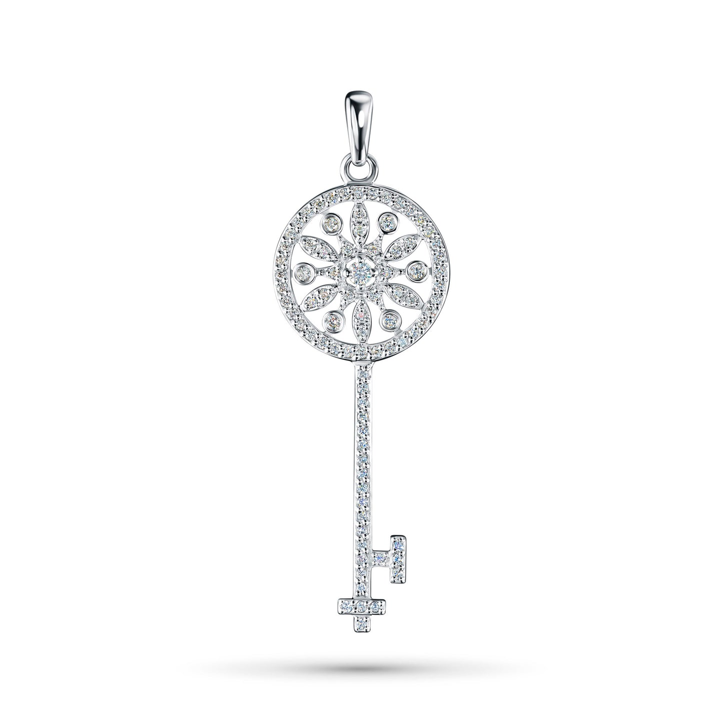Sterling Silver Pendant with Lab-Created Diamonds 34.350 CT.TW