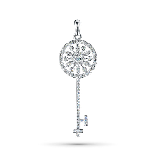 Sterling Silver Pendant with Lab-Created Diamonds 34.350 CT.TW