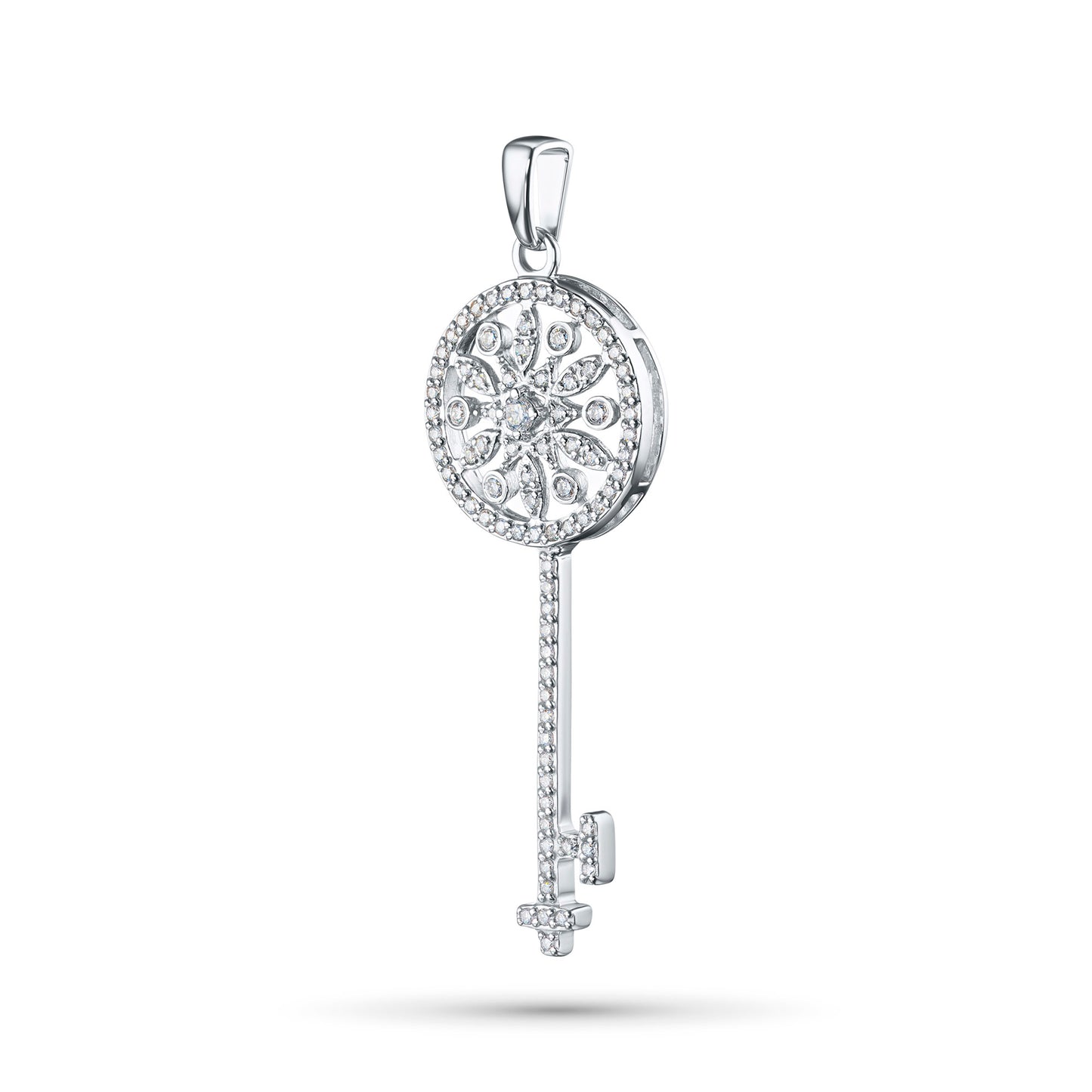 Sterling Silver Pendant with Lab-Created Diamonds 34.350 CT.TW
