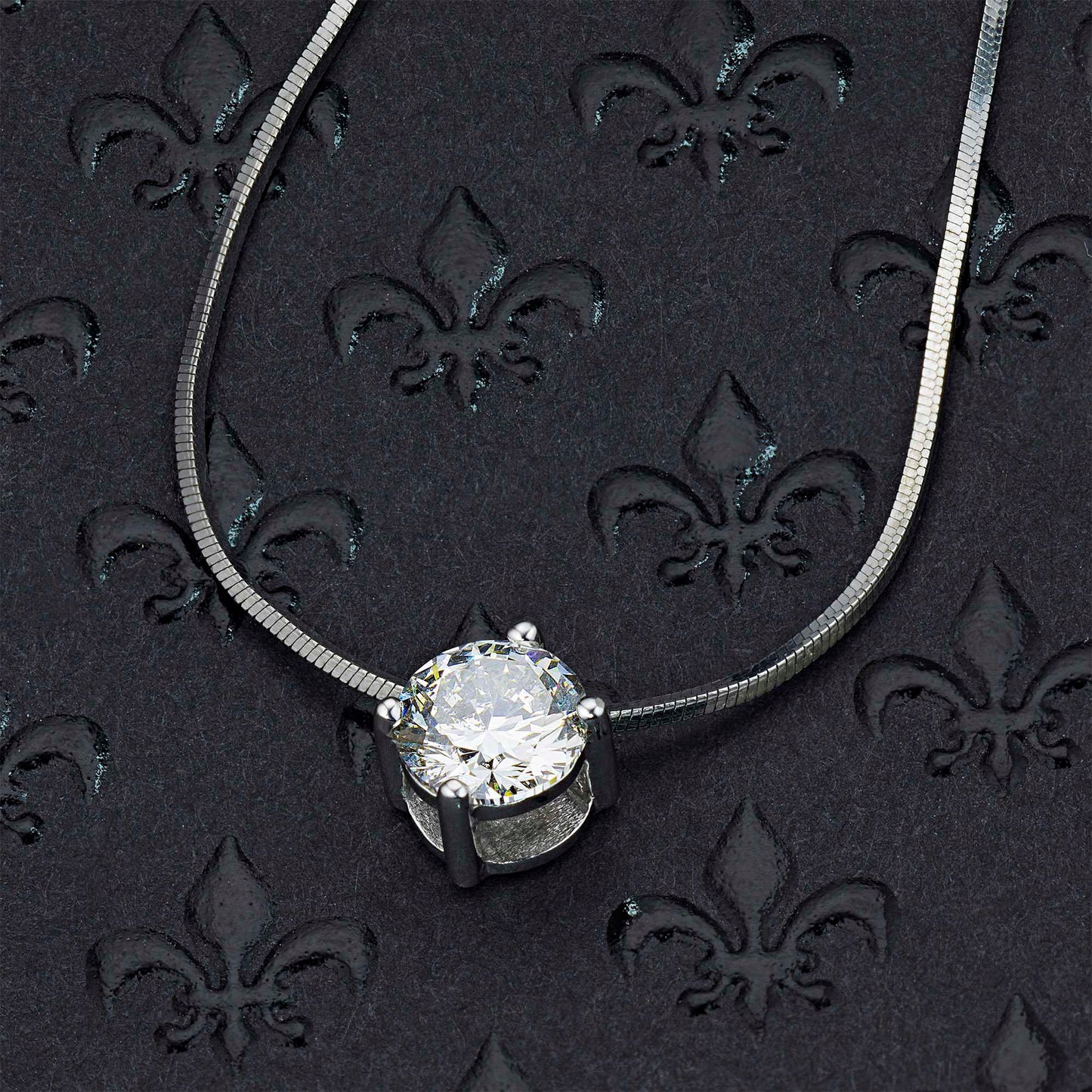 14K White Gold Pendant with Lab-Created Diamonds 0.483 CT.TW