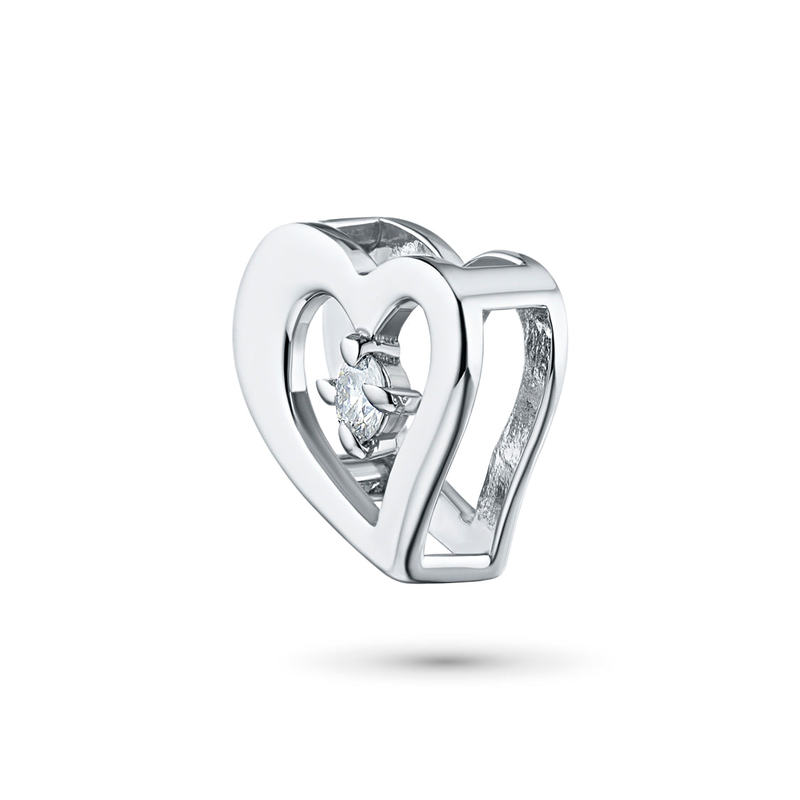 14K White Gold Pendant with Lab-Created Diamonds 0.030 CT.TW