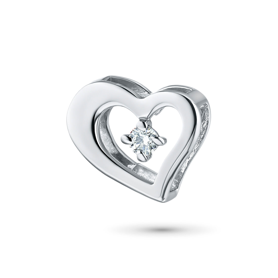 14K White Gold Pendant with Lab-Created Diamonds 0.030 CT.TW