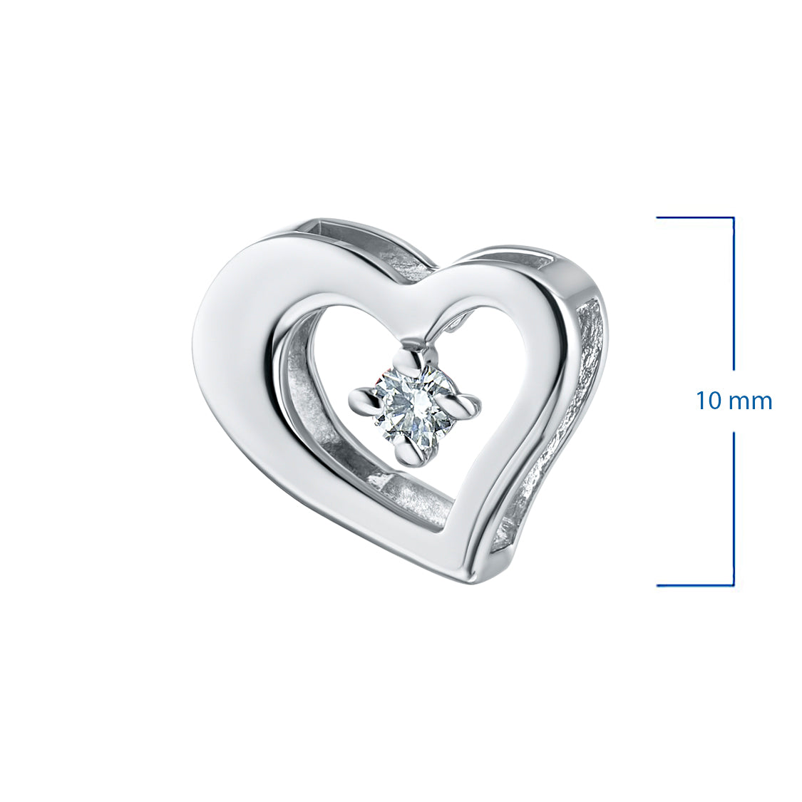 14K White Gold Pendant with Lab-Created Diamonds 0.030 CT.TW