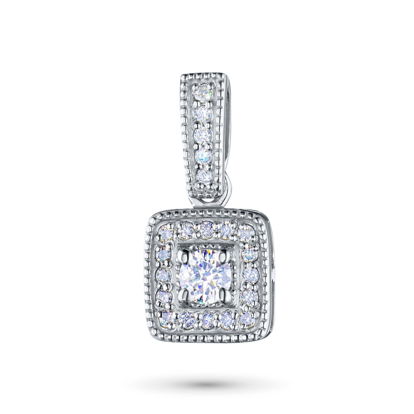 14K White Gold Pendant with Lab-Created Diamonds 3.590 CT.TW