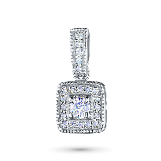 14K White Gold Pendant with Lab-Created Diamonds 3.590 CT.TW