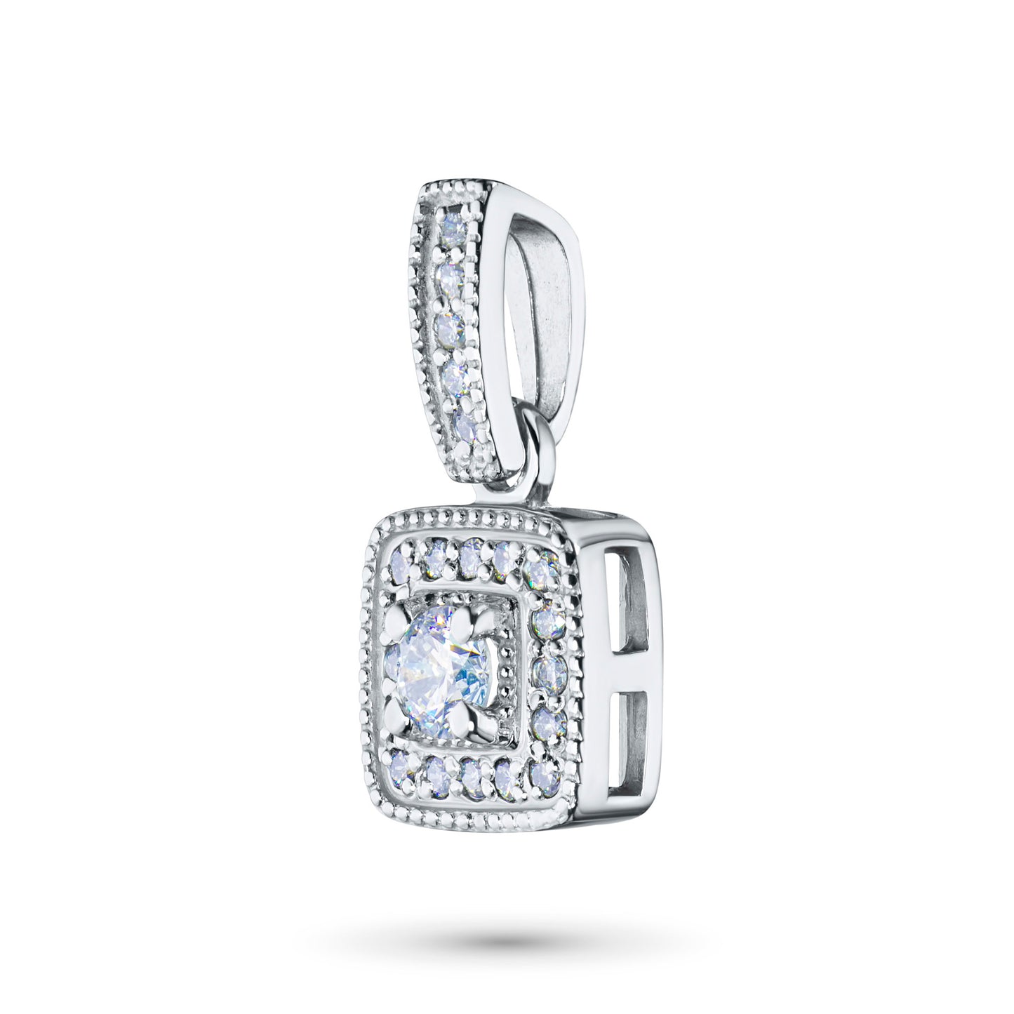 14K White Gold Pendant with Lab-Created Diamonds 3.590 CT.TW