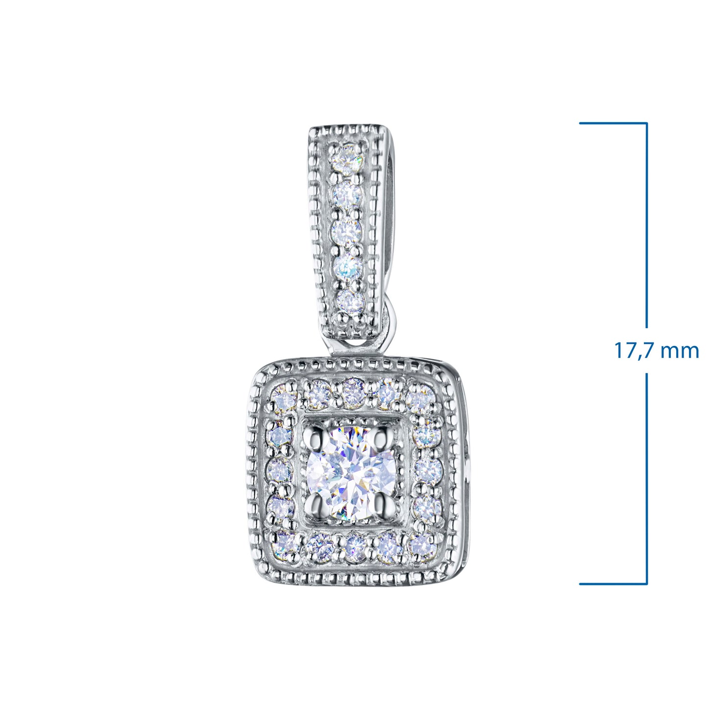 14K White Gold Pendant with Lab-Created Diamonds 3.590 CT.TW