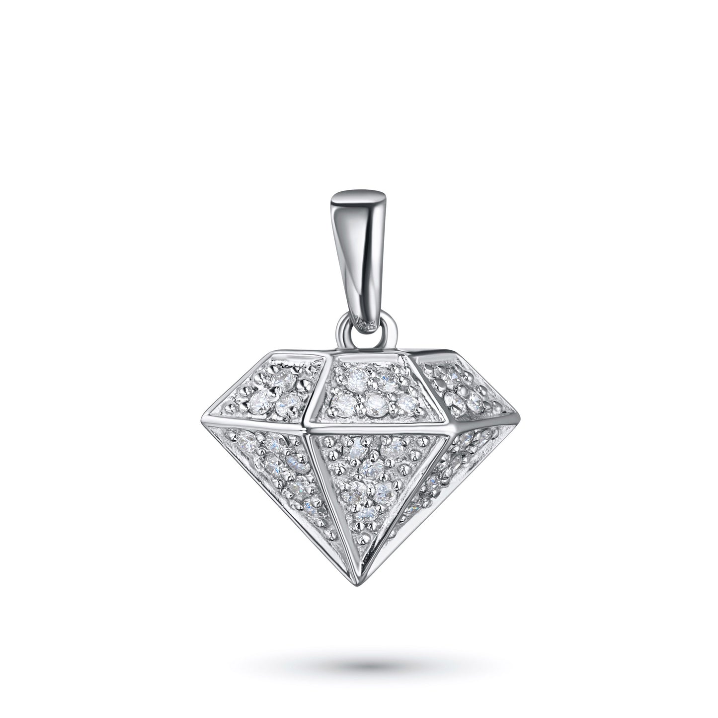 Sterling Silver Pendant with Lab-Created Diamonds 0.170 CT.TW