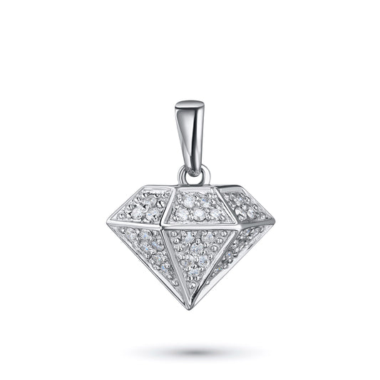 Sterling Silver Pendant with Lab-Created Diamonds 0.170 CT.TW