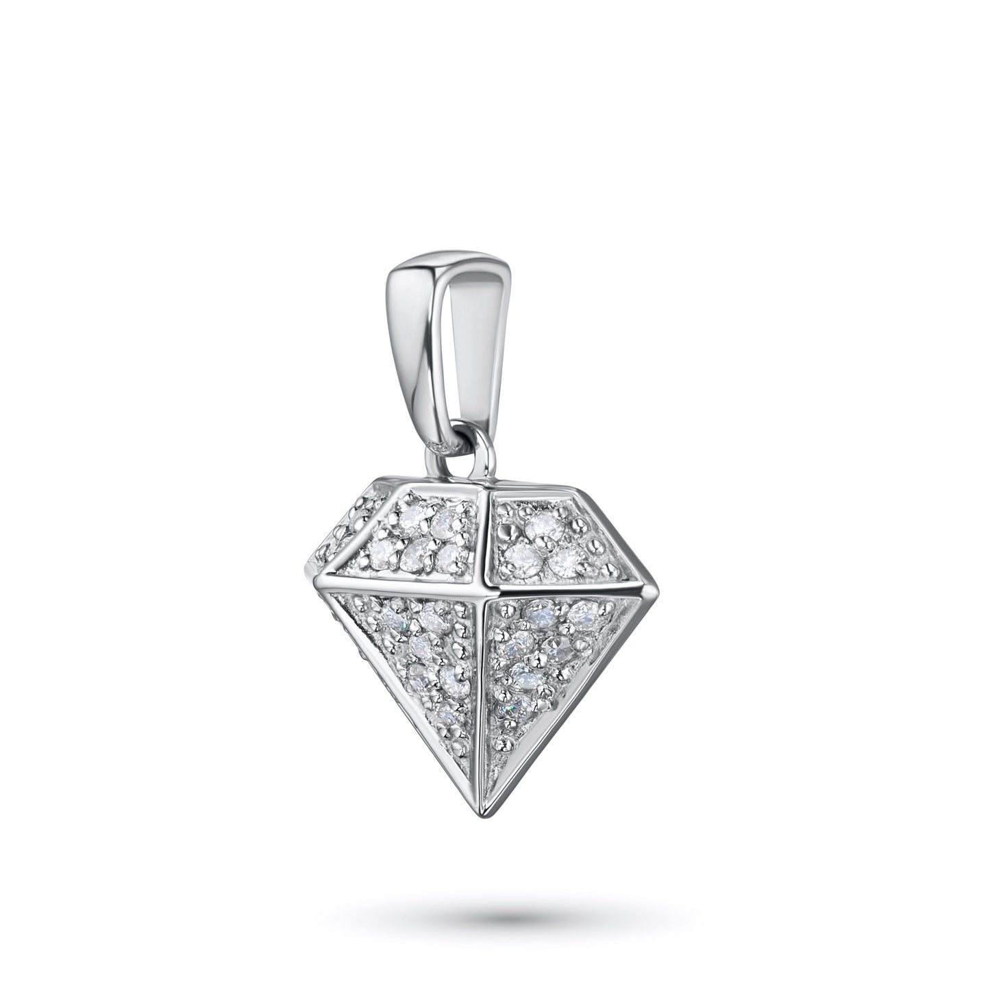 Sterling Silver Pendant with Lab-Created Diamonds 0.170 CT.TW