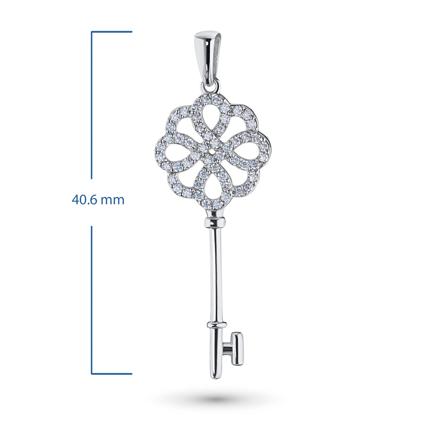 Sterling Silver Pendant with Lab-Created Diamonds 0.310 CT.TW