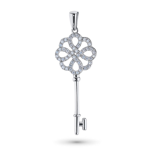 Sterling Silver Pendant with Lab-Created Diamonds 0.310 CT.TW