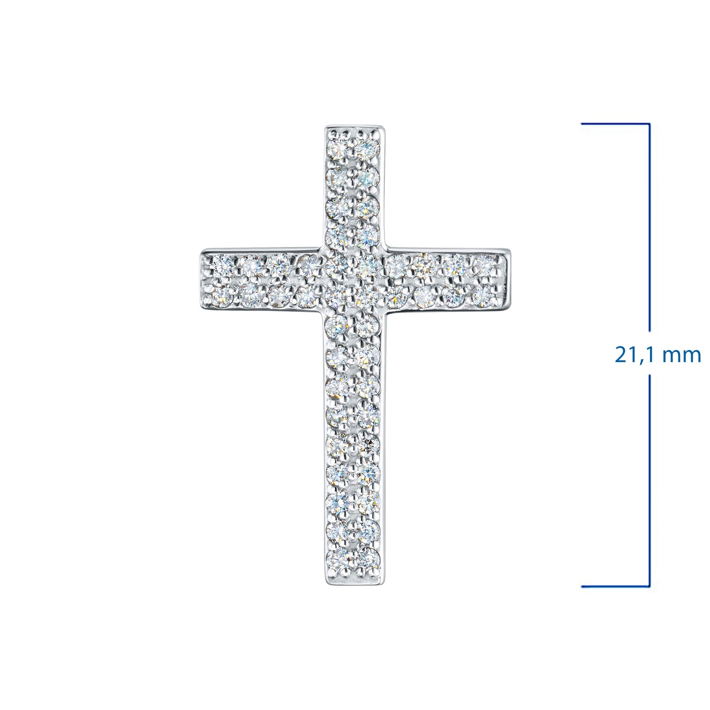 Sterling Silver Pendant with Lab-Created Diamonds 0.280 CT.TW