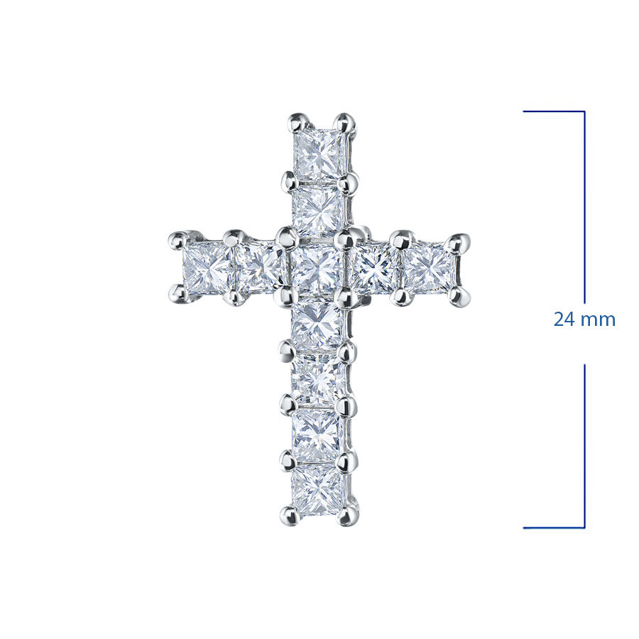 14K White Gold Pendant with Lab-Created Diamonds 1.310 CT.TW