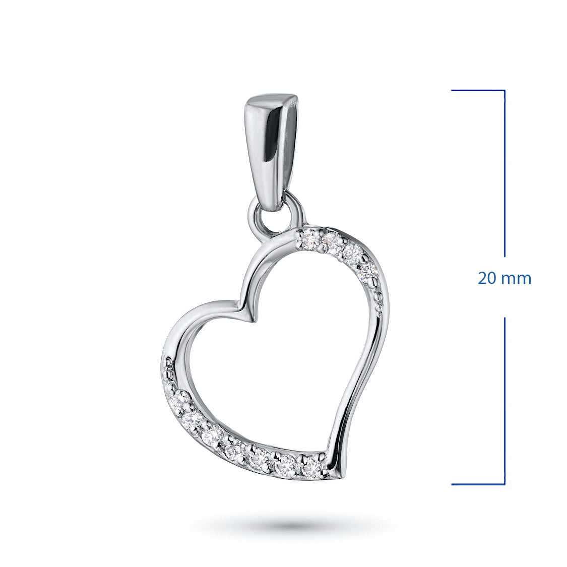 14K White Gold Pendant with Lab-Created Diamonds 0.070 CT.TW