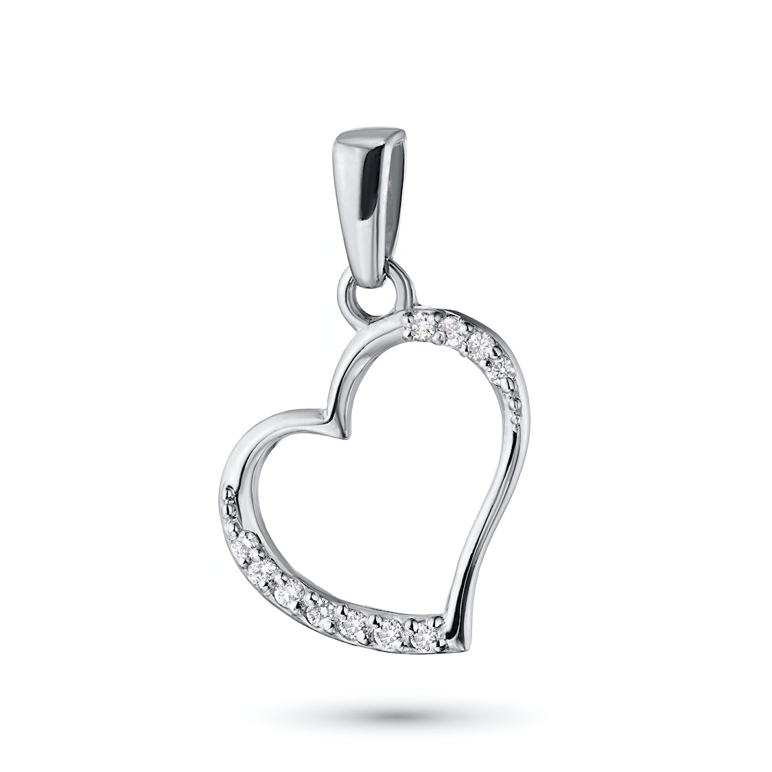 14K White Gold Pendant with Lab-Created Diamonds 0.070 CT.TW