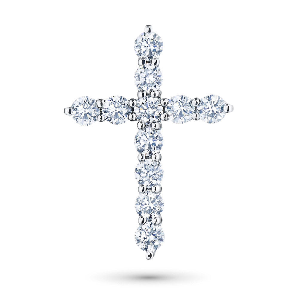 14K White Gold Pendant with Lab-Created Diamonds 3.020 CT.TW