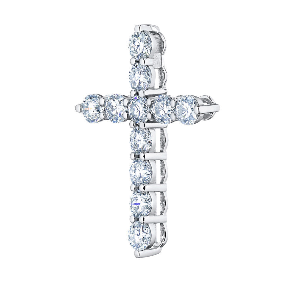 14K White Gold Pendant with Lab-Created Diamonds 3.020 CT.TW