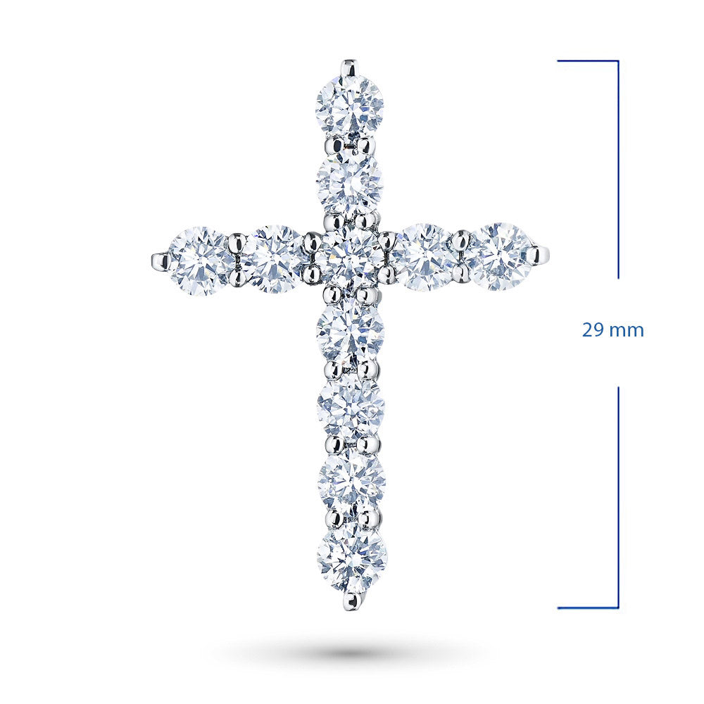 14K White Gold Pendant with Lab-Created Diamonds 3.020 CT.TW