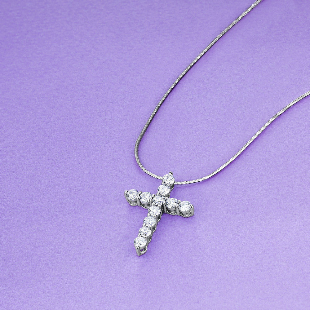 14K White Gold Pendant with Lab-Created Diamonds 3.020 CT.TW