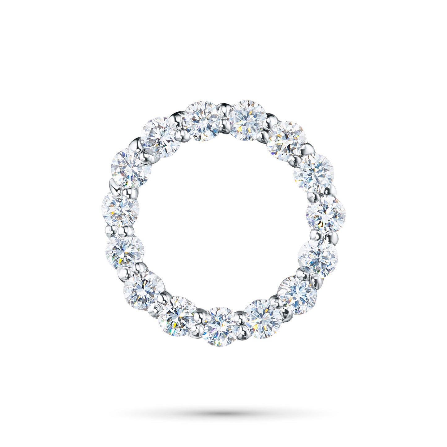 14K White Gold Pendant with Natural Diamonds 0.520 CT.TW