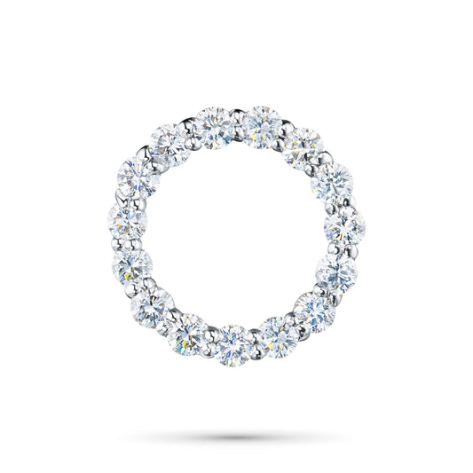 14K White Gold Pendant with Natural Diamonds 0.520 CT.TW