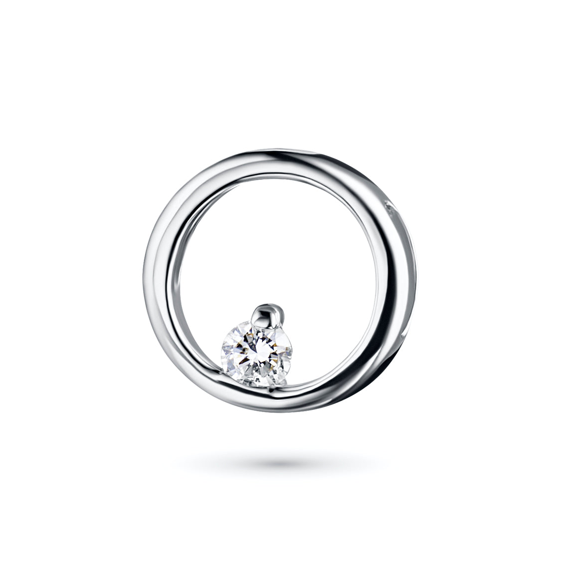 14K White Gold Pendant with Lab-Created Diamonds 0.030 CT.TW