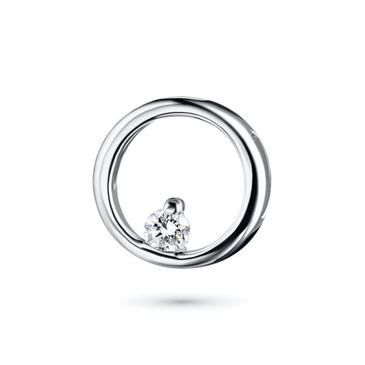 14K White Gold Pendant with Lab-Created Diamonds 0.030 CT.TW