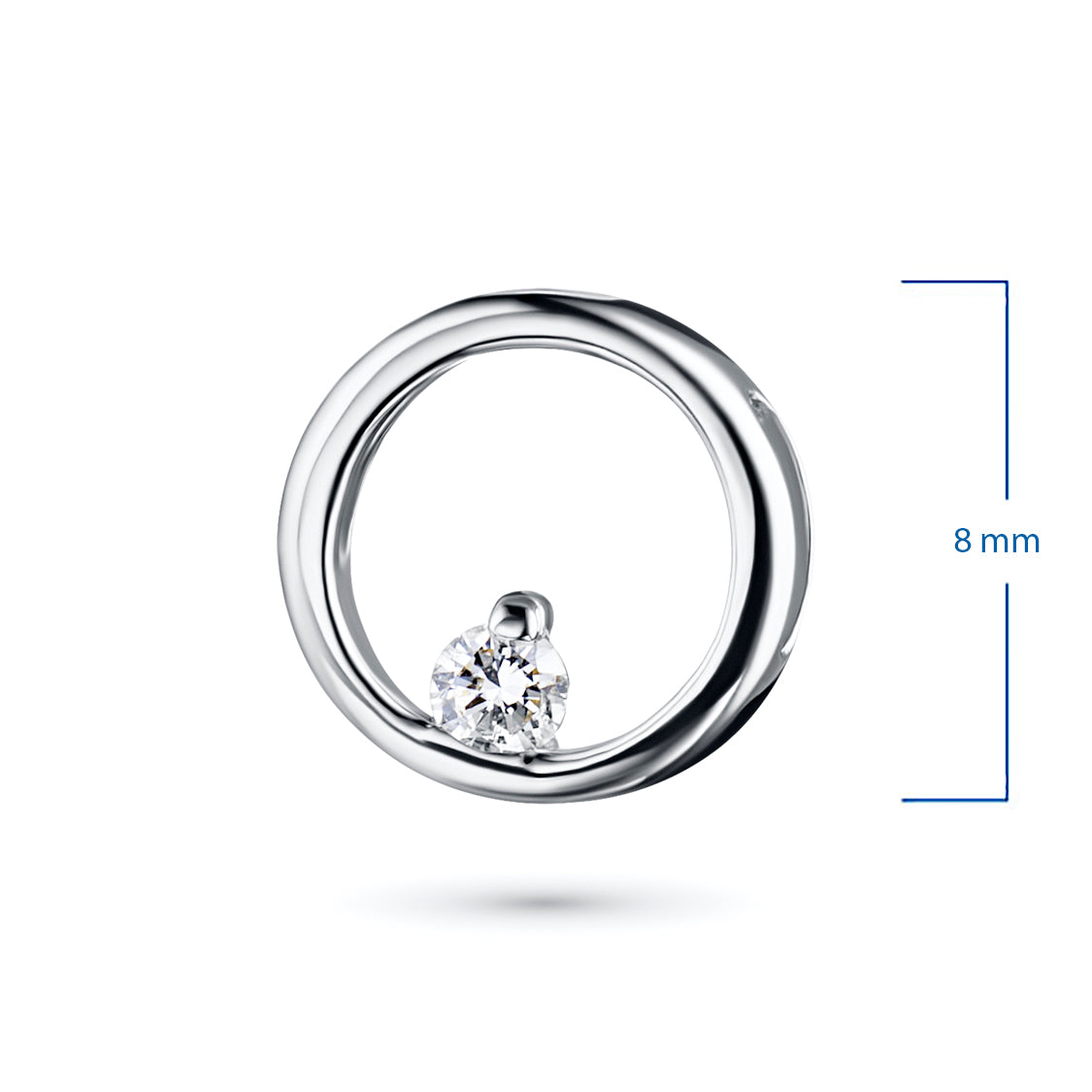 14K White Gold Pendant with Lab-Created Diamonds 0.030 CT.TW