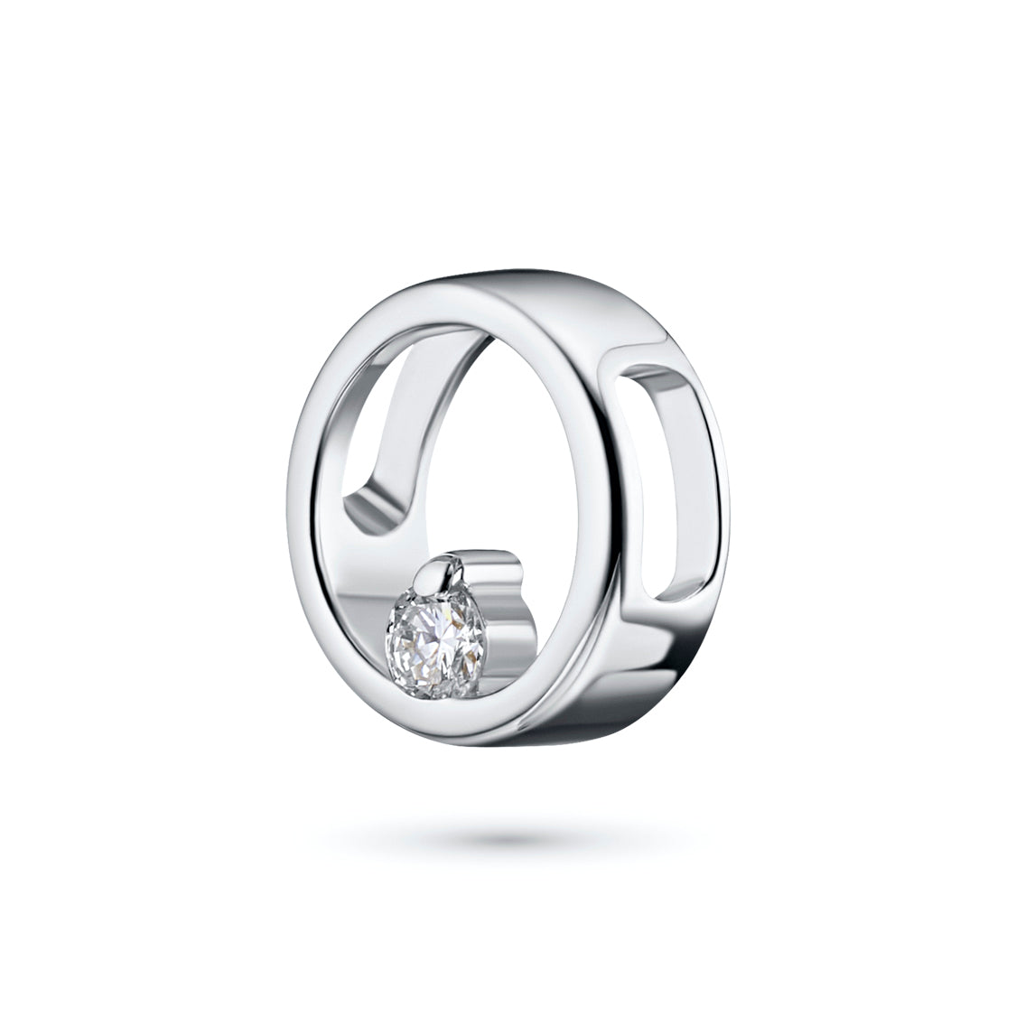 14K White Gold Pendant with Lab-Created Diamonds 0.030 CT.TW