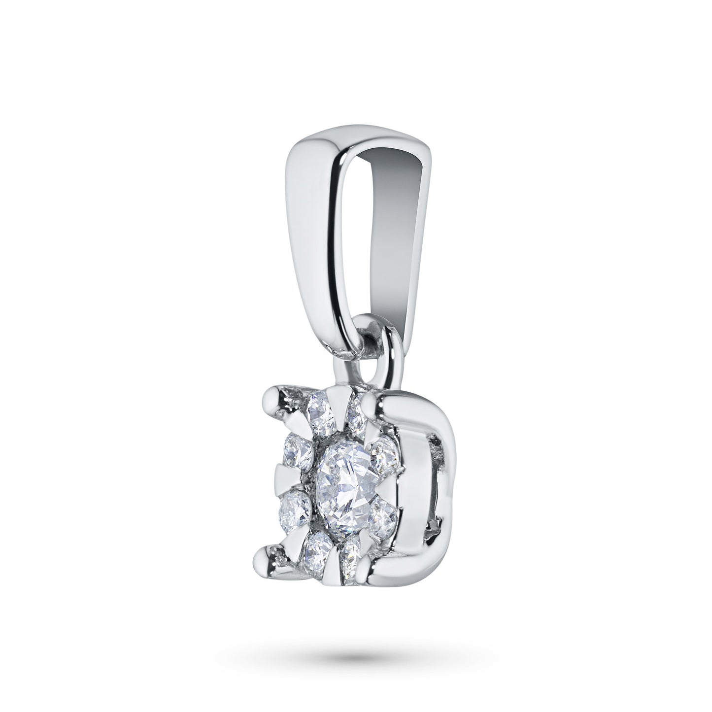 14K White Gold Pendant with Natural Diamonds 0.670 CT.TW