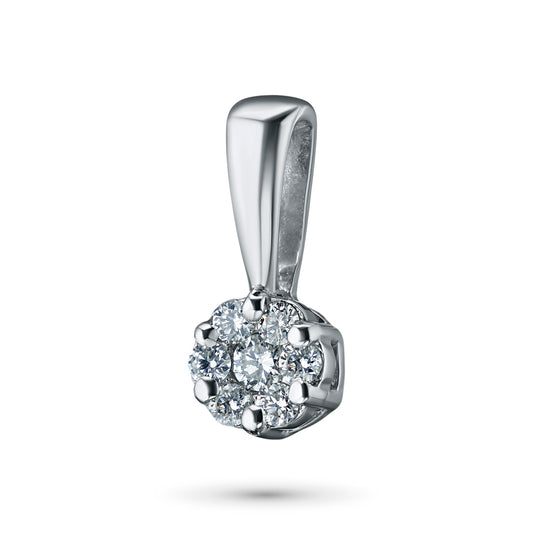 14K White Gold Pendant with Lab-Created Diamonds 0.090 CT.TW