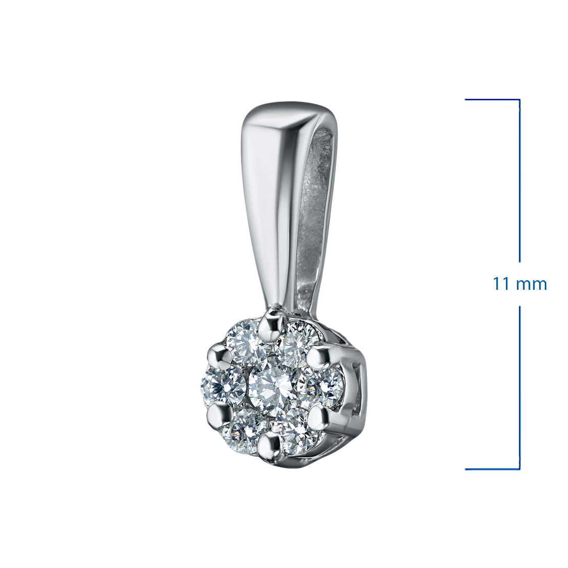 14K White Gold Pendant with Lab-Created Diamonds 0.090 CT.TW