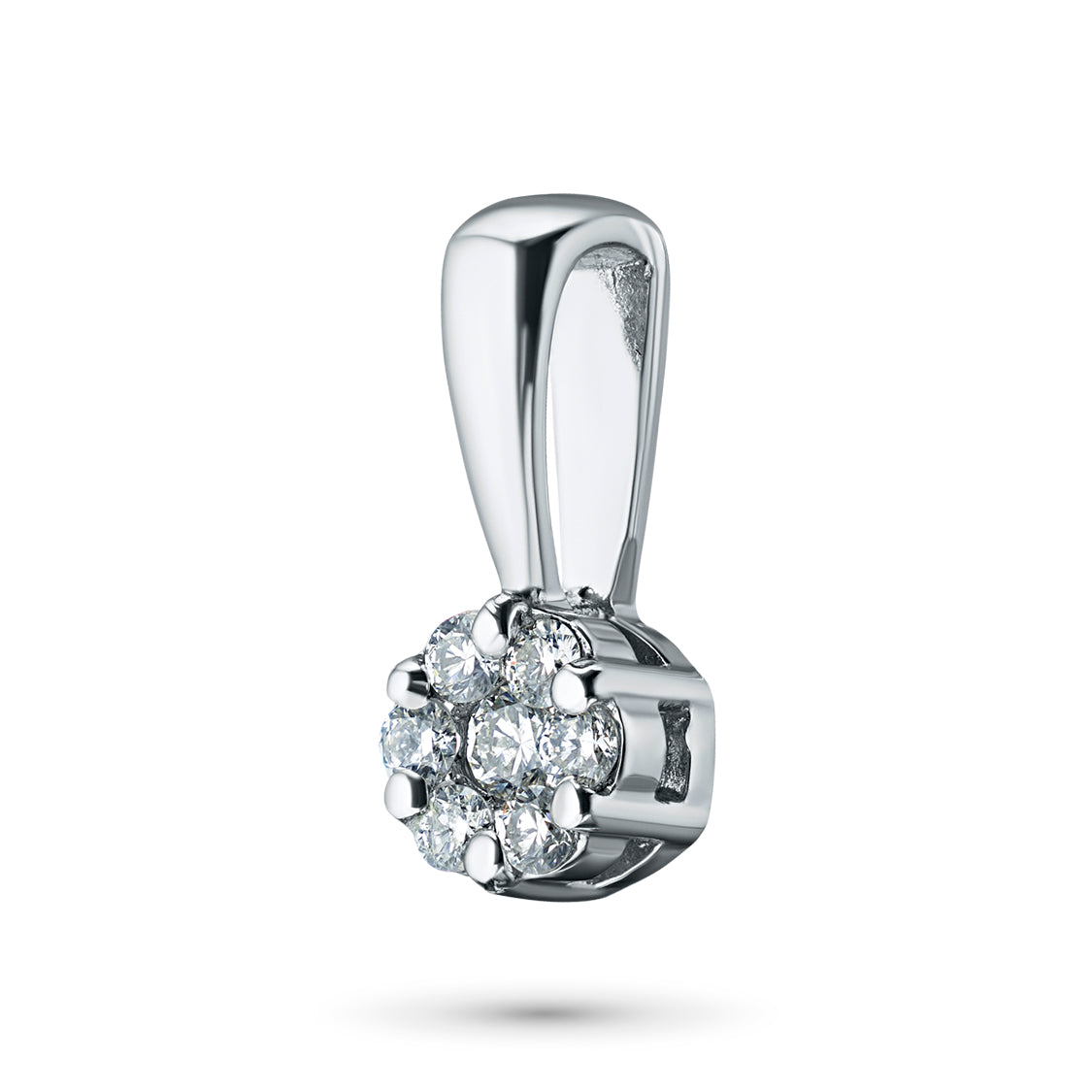 14K White Gold Pendant with Lab-Created Diamonds 0.090 CT.TW