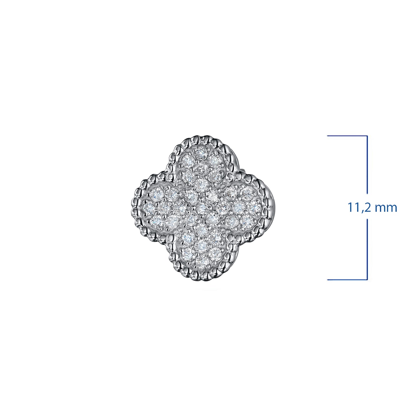 14K White Gold Earring Studs with Lab-Created Diamonds 0.400 CT.TW