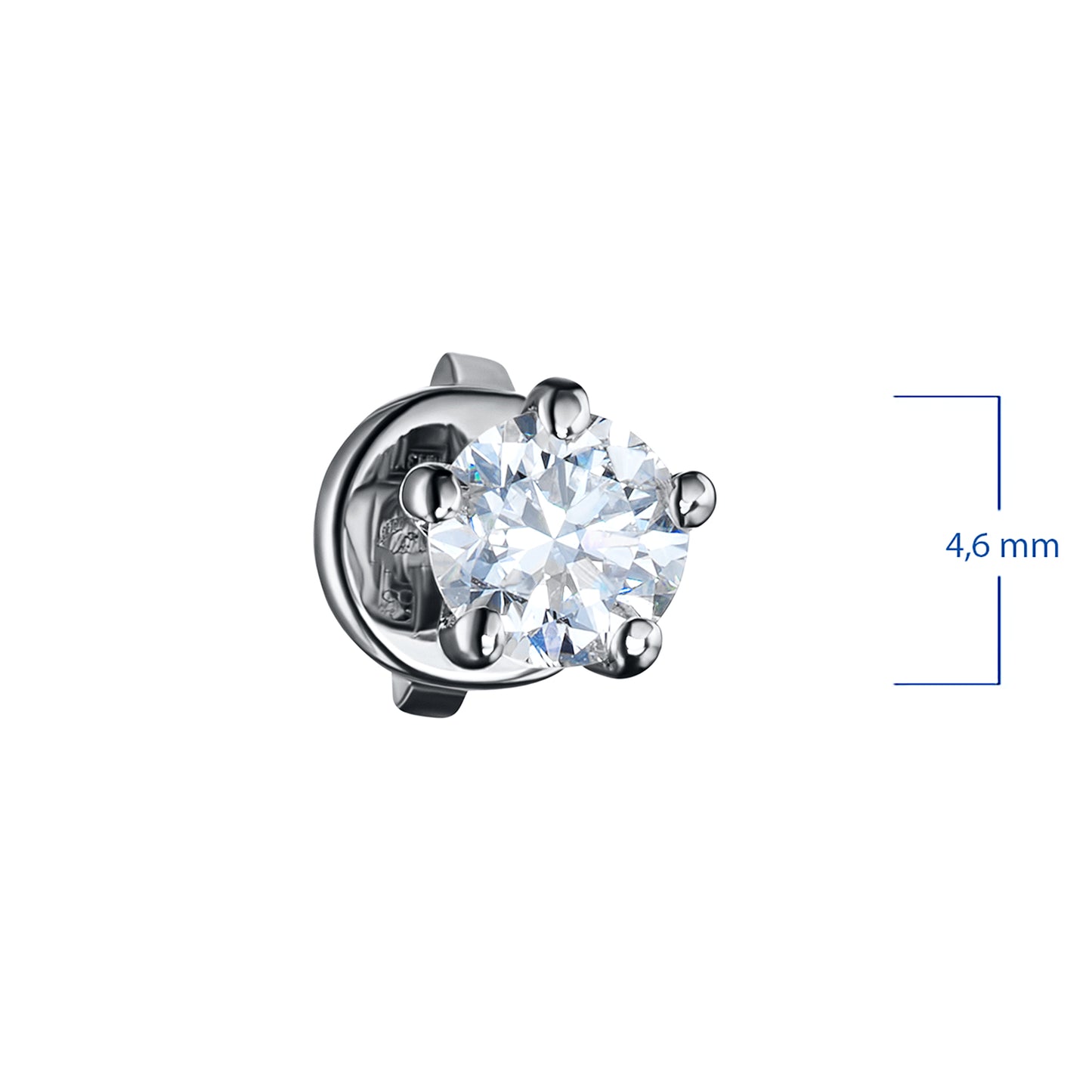 Sterling Silver Earring Studs with Lab-Created Diamonds 0.550 CT.TW