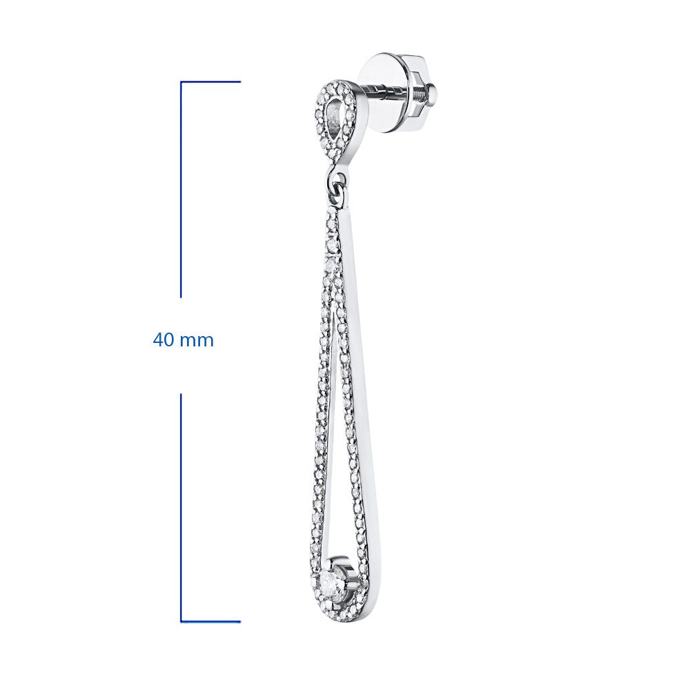 14K White Gold Earring Studs with Lab-Created Diamonds 1.010 CT.TW