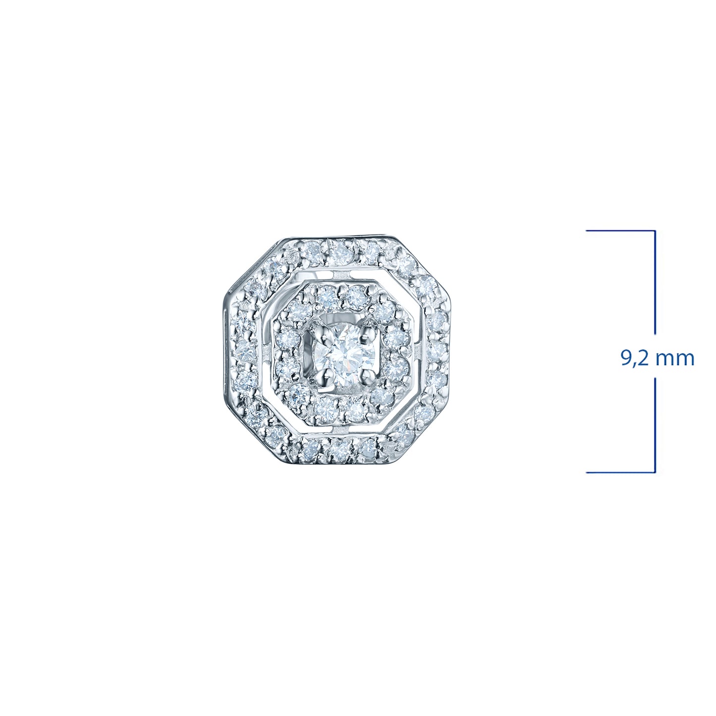 Sterling Silver Earring Studs with Lab-Created Diamonds 0.280 CT.TW
