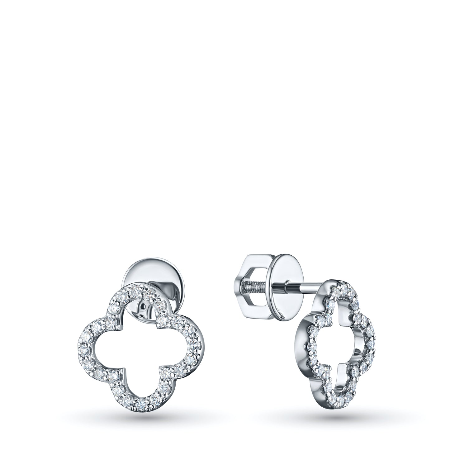 14K White Gold Earring Studs with Lab-Created Diamonds 0.290 CT.TW