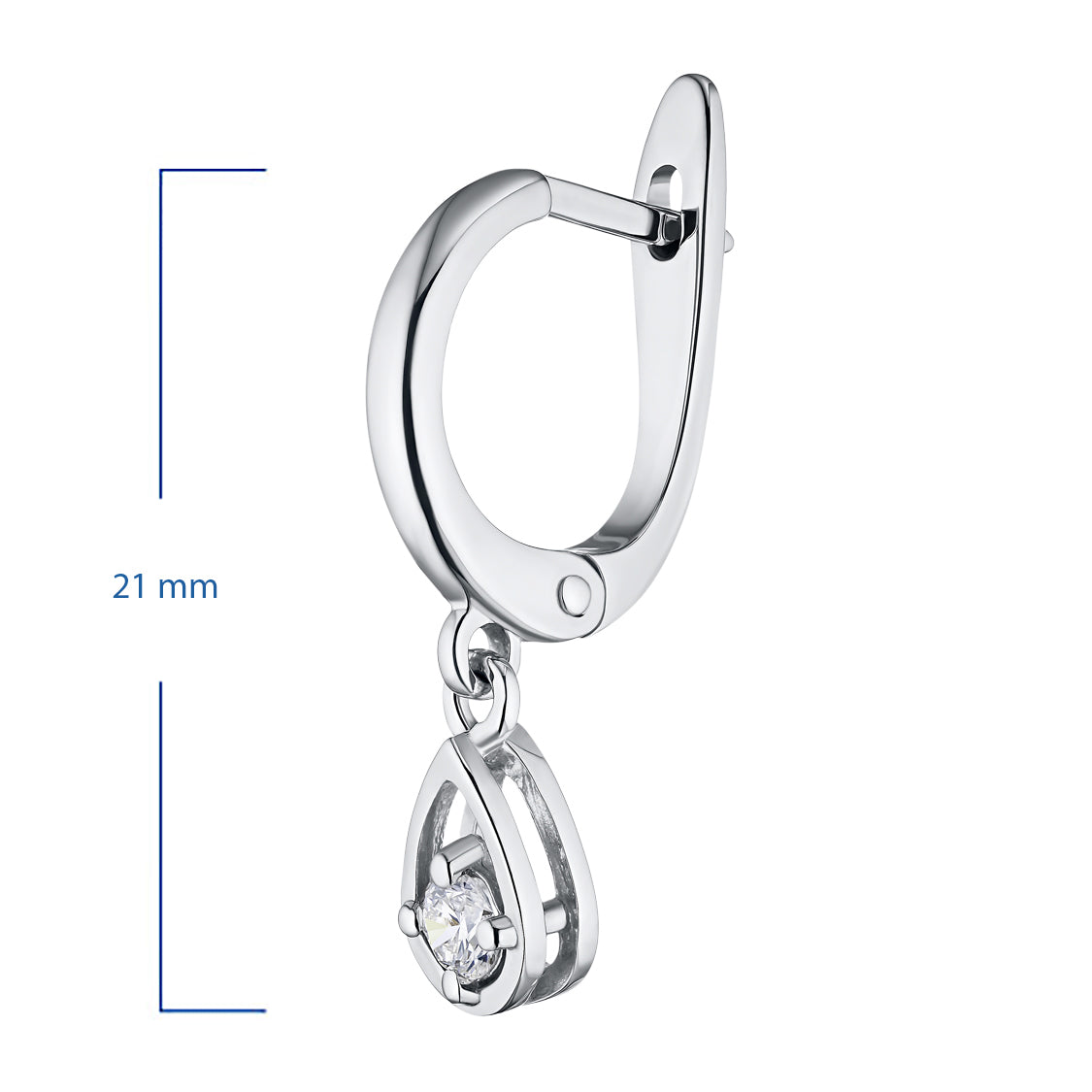 14K White Gold Earrings with Lab-Created Diamonds 0.170 CT.TW