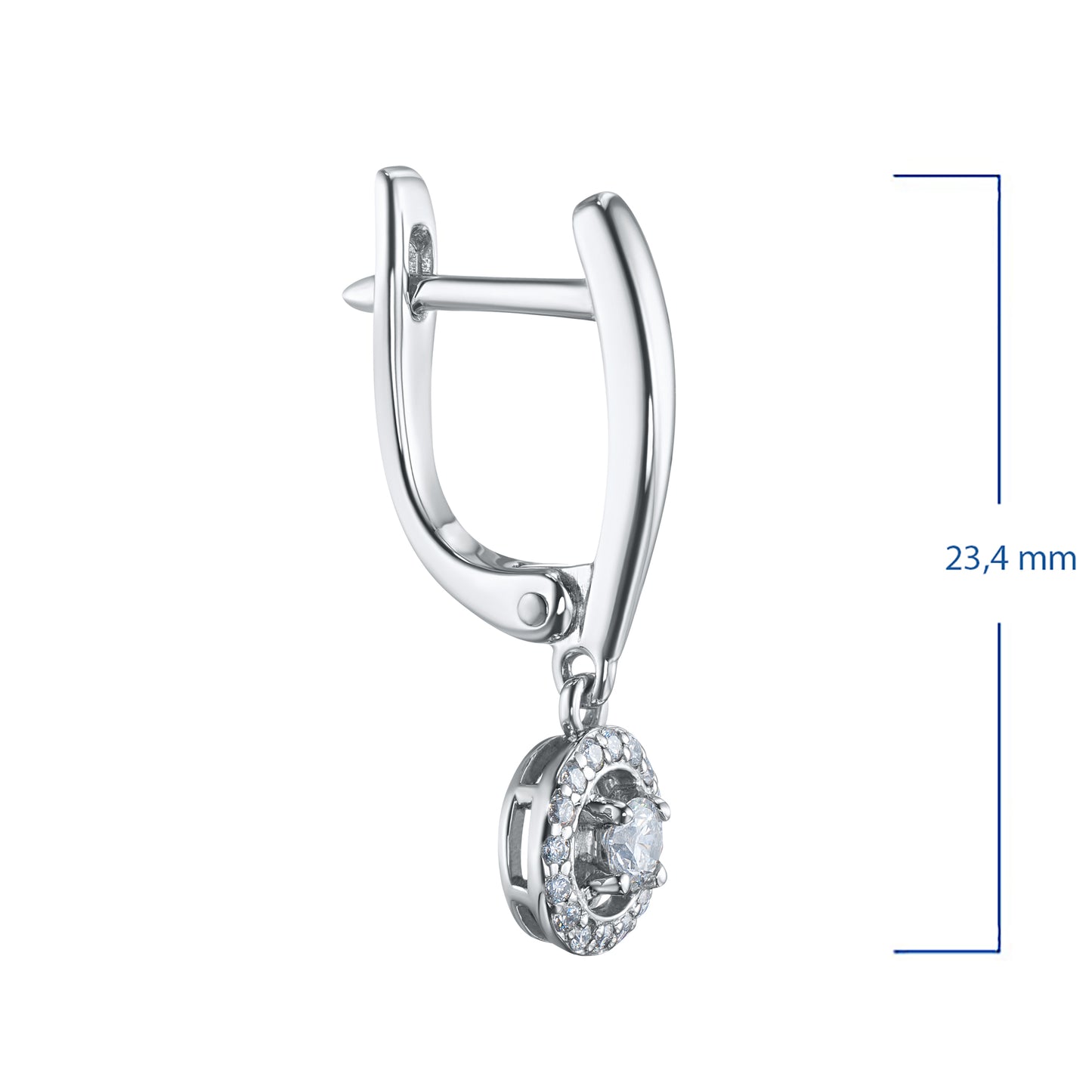 Sterling Silver Earrings with Lab-Created Diamonds 0.250 CT.TW