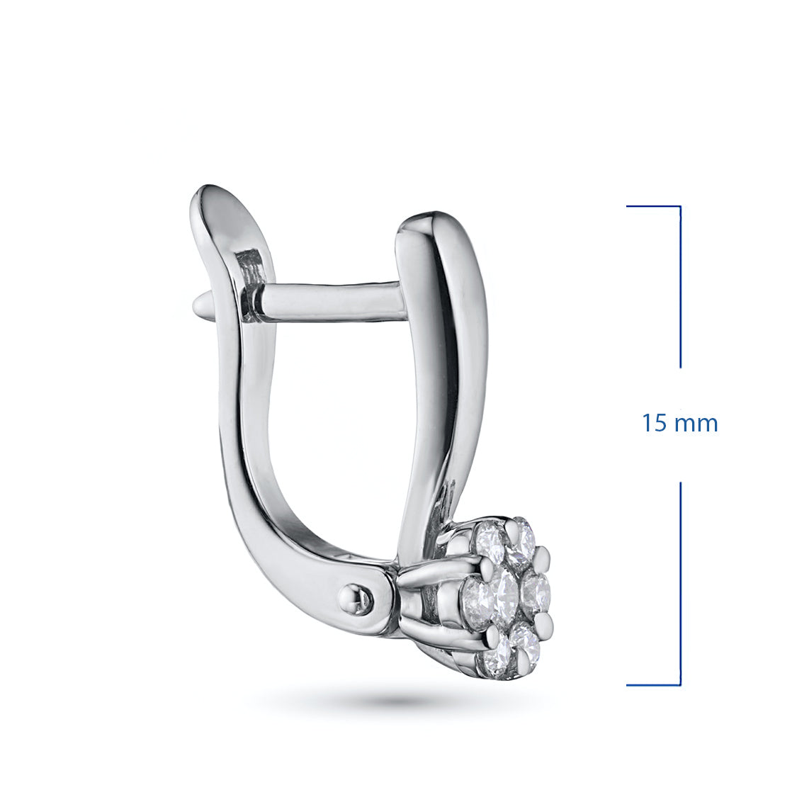 14K White Gold Earrings with Natural Diamonds 2.480 CT.TW