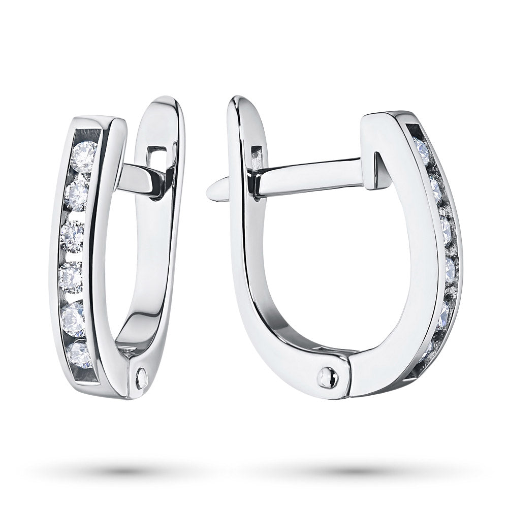 14K White Gold Earrings with Natural Diamonds 3.040 CT.TW