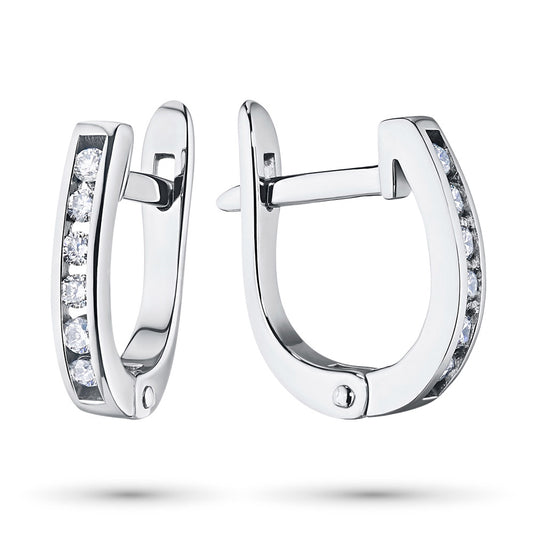 14K White Gold Earrings with Natural Diamonds 3.040 CT.TW