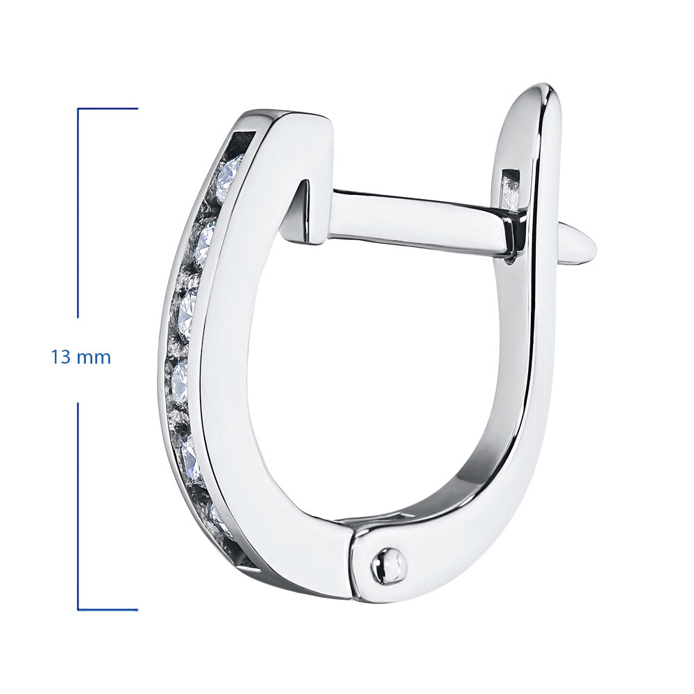 14K White Gold Earrings with Natural Diamonds 3.040 CT.TW