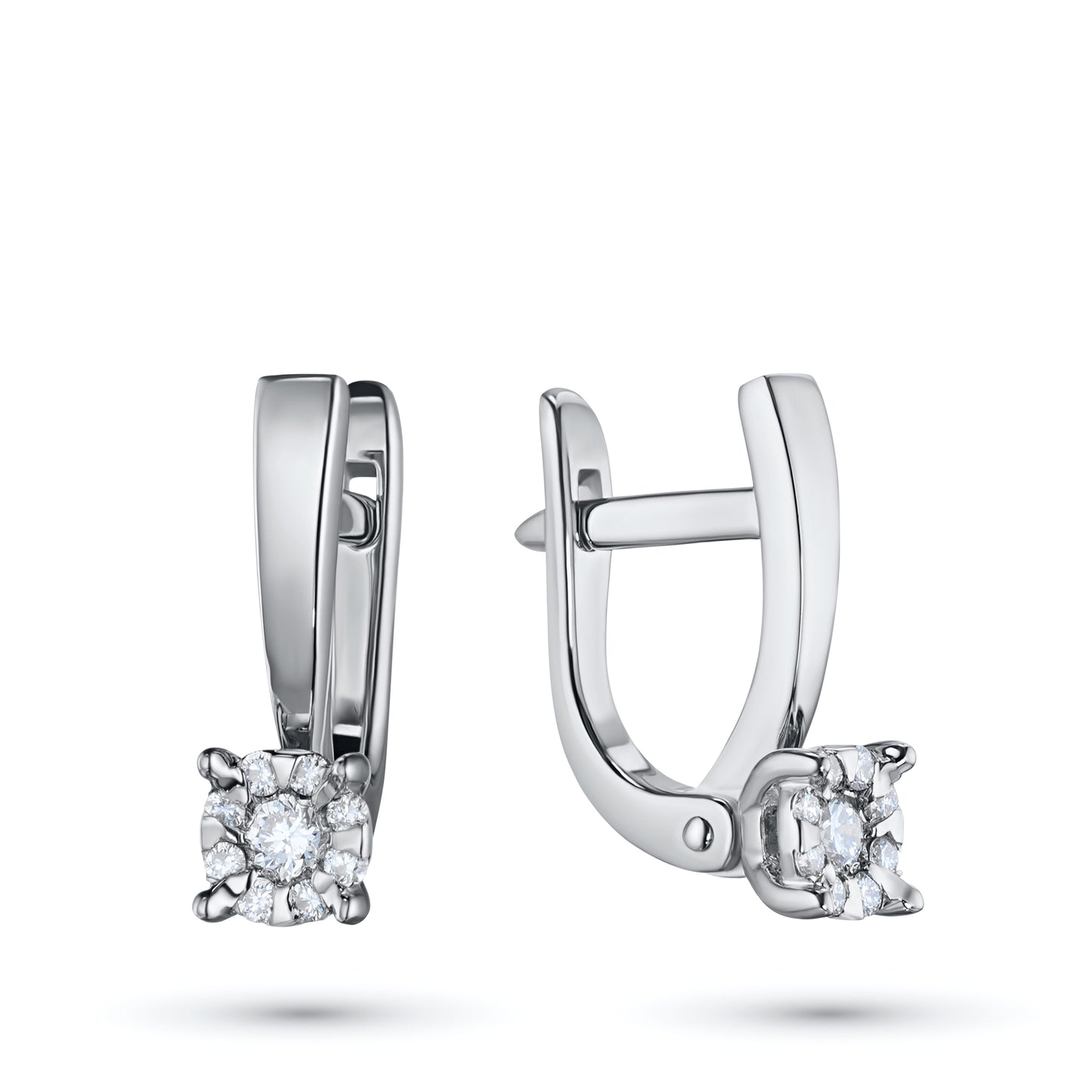14K White Gold Earrings with Natural Diamonds 2.230 CT.TW