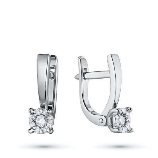 14K White Gold Earrings with Natural Diamonds 2.230 CT.TW