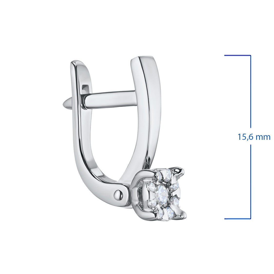 14K White Gold Earrings with Natural Diamonds 2.230 CT.TW